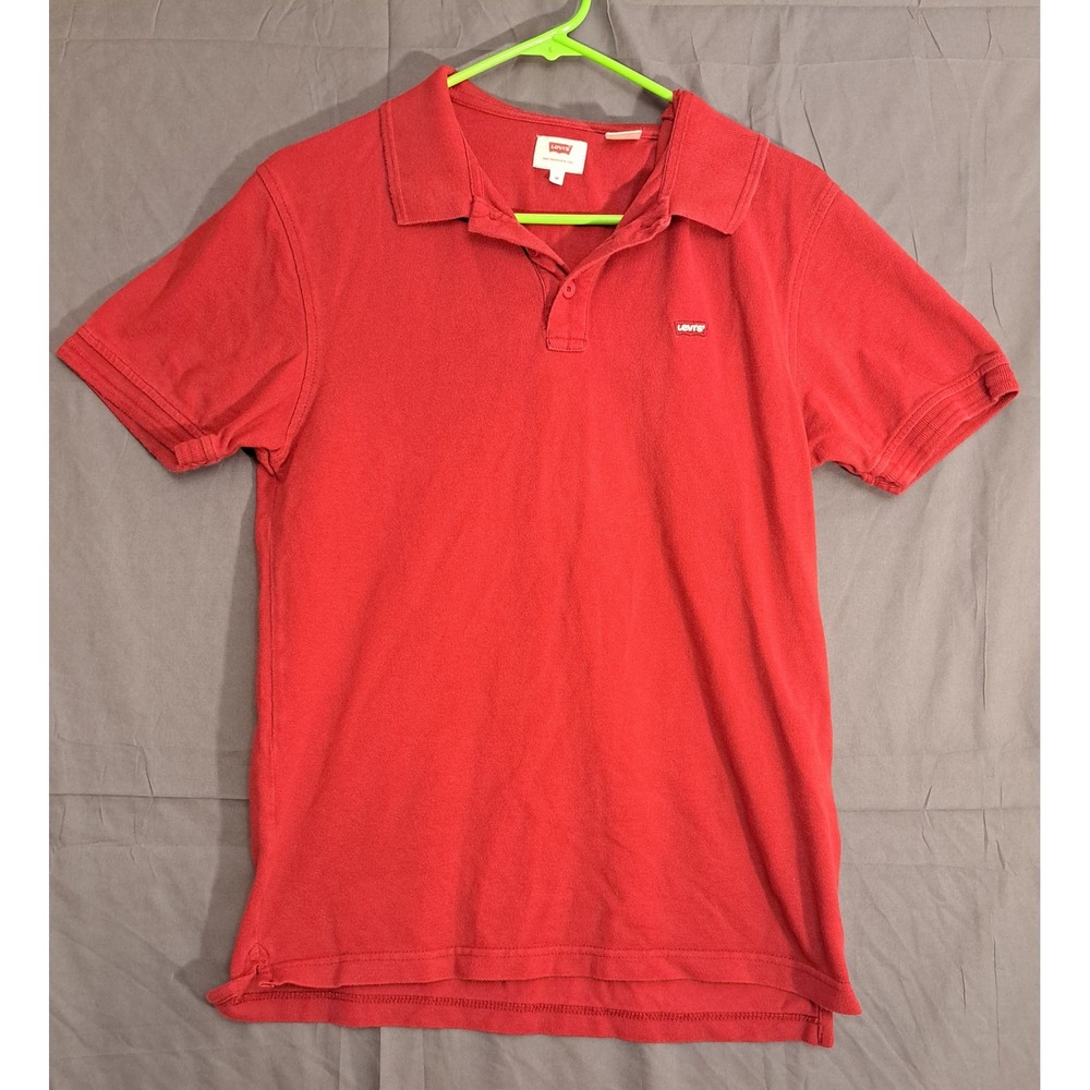 Levi's Housemark Polo Shirt Mens Size Medium Red